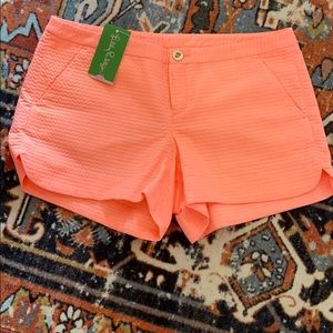 NWT Lilly Pulitzer Adie shorts in “cantaloupe”